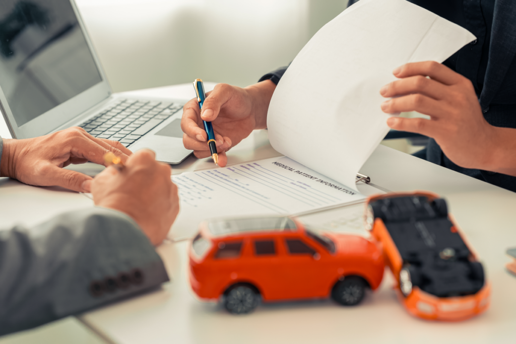 Reviewing documents for a rideshare accident injury claim